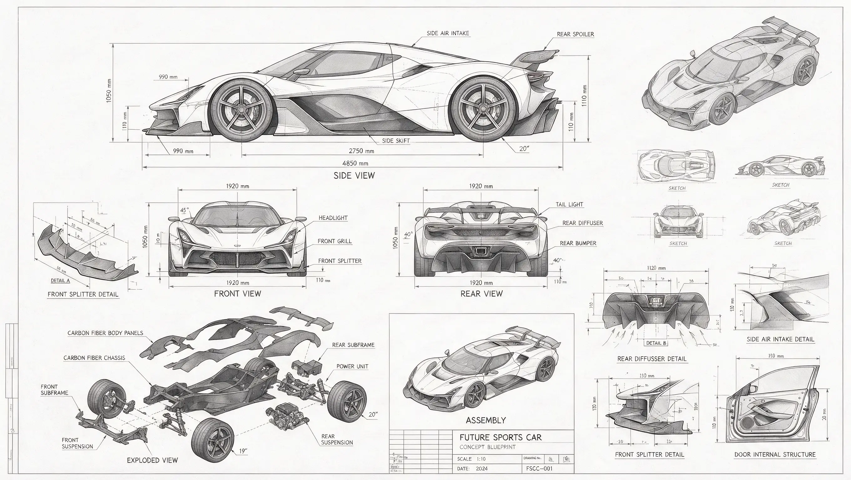 Concept car blueprint
