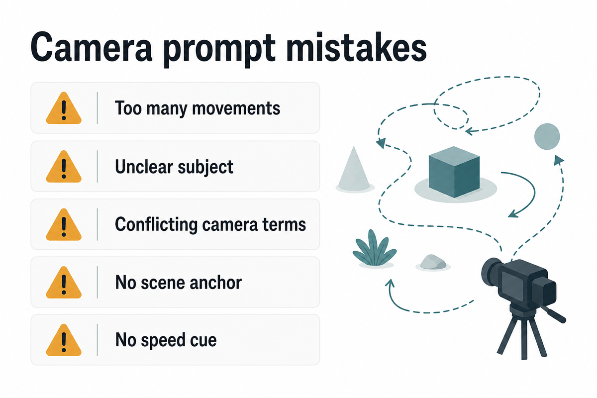 Camera movement prompt mistakes checklist.