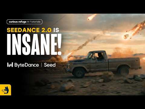 Seedance 2.0 review thumbnail showing a pickup truck under falling meteors