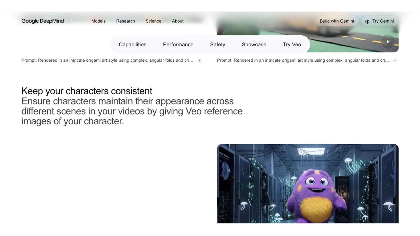 Google DeepMind Veo角色一致性参考流程