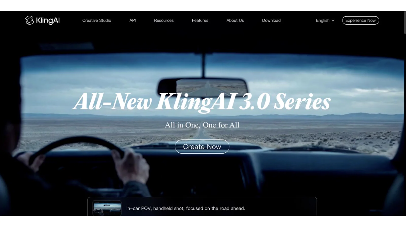 Kling AI 3.0系列官方页面
